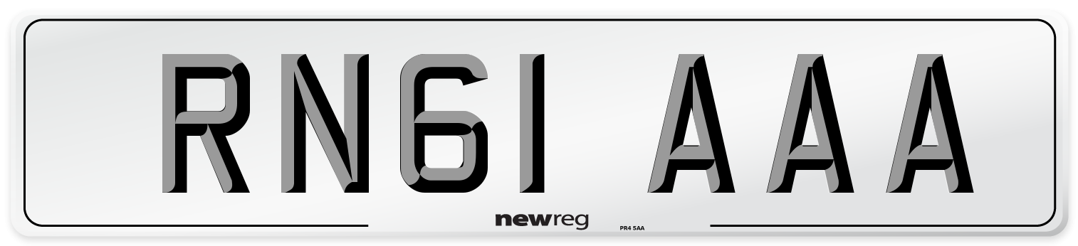 RN61 AAA Number Plate from New Reg